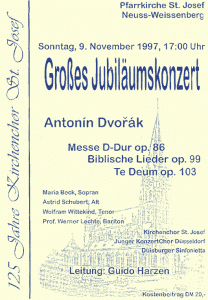 1997-11-09 Jubiläumskonzert St. Josef